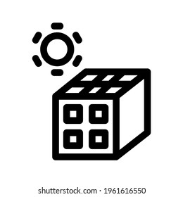 solar panel icon or logo isolated sign symbol vector illustration - high quality black style vector icons
