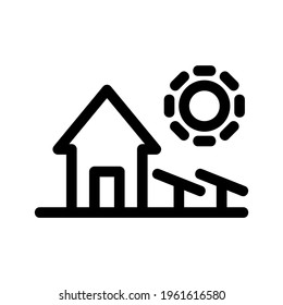 solar panel icon or logo isolated sign symbol vector illustration - high quality black style vector icons
