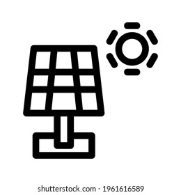 solar panel icon or logo isolated sign symbol vector illustration - high quality black style vector icons
