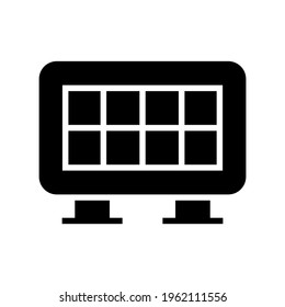 solar panel icon or logo isolated sign symbol vector illustration - high quality black style vector icons

