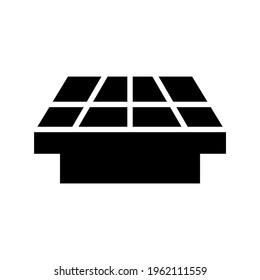 icono de panel solar o logotipo símbolo de signo aislado ilustración vectorial de alta calidad iconos vectoriales de estilo negro

