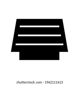 icono de panel solar o logotipo símbolo de signo aislado ilustración vectorial de alta calidad iconos vectoriales de estilo negro
