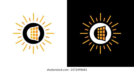 Solar Panel Icon Logo Vector