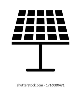 Solar panel icon on white background