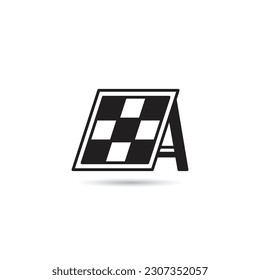 solar panel icon on white background