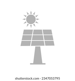 Solarpaneele auf weißem Hintergrund, Vektorgrafik