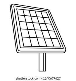 Solar panel icon. Outline illustration of solar panel vector icon for web design isolated on white background