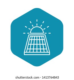 Solar panel icon. Outline solar panel vector icon for web design isolated on white background