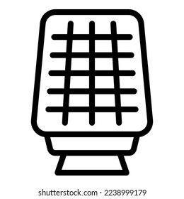 Solar panel icon outline vector. Eco power. Gloval alternative