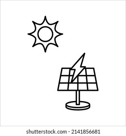 Solarpaneelsymbol. Perfektes schwarzes Piktogramm. Vektorgrafik auf weißem Hintergrund.