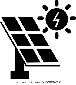 Solar panel icon. power energy. electricity Simple renewable energy solutions cells icon Home, roof pattern. Sun energy battery. environmentally friendly, editable stroke with transparent background