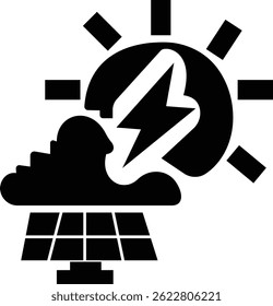 Solar panel icon. power energy. electricity Simple renewable energy solutions cells icon Home, roof pattern. Sun energy battery. environmentally friendly, editable stroke with transparent background