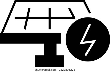 Solar panel icon. power energy. electricity Simple renewable energy solutions cells icon Home, roof pattern. Sun energy battery. environmentally friendly, editable stroke with transparent background