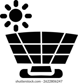 Solar panel icon. power energy. electricity Simple renewable energy solutions cells icon Home, roof pattern. Sun energy battery. environmentally friendly, editable stroke with transparent background