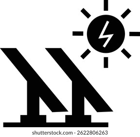 Solar panel icon. power energy. electricity Simple renewable energy solutions cells icon Home, roof pattern. Sun energy battery. environmentally friendly, editable stroke with transparent background