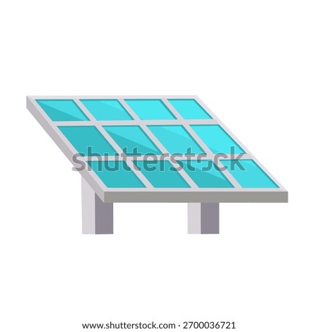 Solar panel icon, renewable energy technology, solar generator icon, sun energy clipart, clean electricity, eco friendly power, sustainable energy source, green technology vector illustration