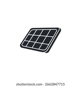 Icono del panel solar que representa la energía renovable. Un símbolo de energía limpia, verde y sostenible del sol.