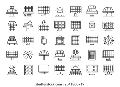 El icono del panel solar revoluciona la energía limpia