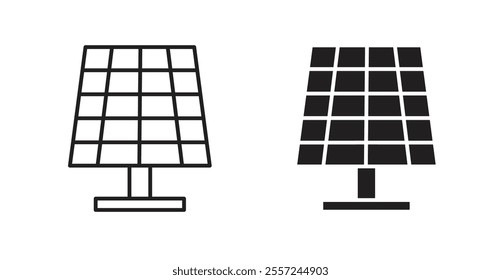 Solar panel Icon set. vector illustration set