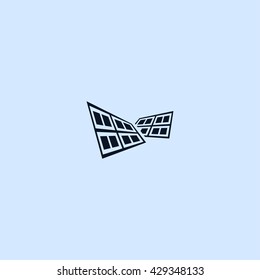 solar panel icon. solar panel sign