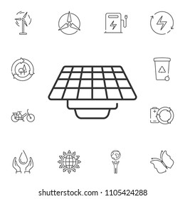 Solar panel icon. Simple element illustration. Solar panel symbol design from Ecology collection set. Can be used in web and mobile on white background