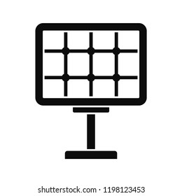 Solar panel icon. Simple illustration of solar panel vector icon for web design isolated on white background