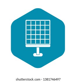 Solar panel icon. Simple illustration of solar panel vector icon for web