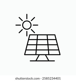 Solar panel icon. simple vector icon