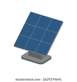 Solar panel icon – simple vector symbol representing clean energy, sustainable power, and eco-friendly electricity.