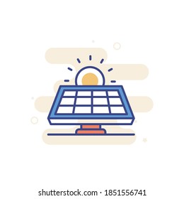 Ilustración de estilo de icono Panel solar. archivo EPS 10 