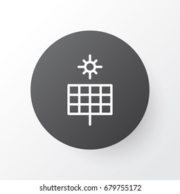 Solar Panel Icon Symbol. Premium Quality Isolated Sun Power Element In Trendy Style.