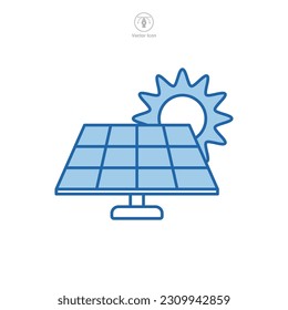 Plantilla de símbolo del panel solar para la colección de diseños gráficos y web ilustración vectorial