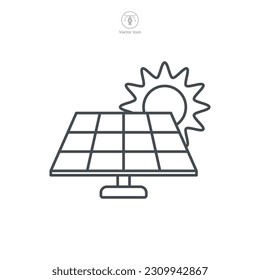 Solar Panel Icon symbol template for graphic and web design collection logo vector illustration