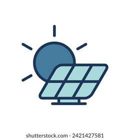 solar panel icon symbol vector template