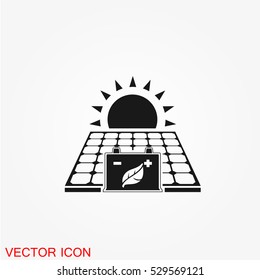 Solar panel Icon vector