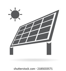 Solar panel icon. Vector concept illustration for design.