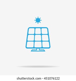 Solar panel icon. Vector concept illustration for design.