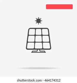 Solar panel icon. Vector concept illustration for design.