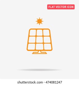 Solar panel icon. Vector concept illustration for design.