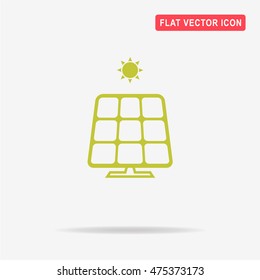 Solar panel icon. Vector concept illustration for design.