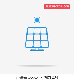 Solar panel icon. Vector concept illustration for design.