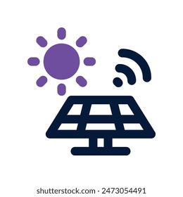solar panel icon. vector dual tone icon for your website, mobile, presentation, and logo design.