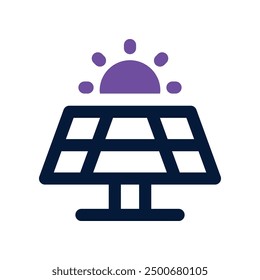 solar panel icon. vector dual tone icon for your website, mobile, presentation, and logo design.