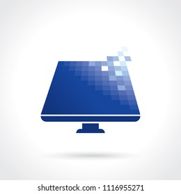 solar panel icon. Vector electricity logo design