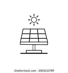 Solar panel icon. Vector graphics