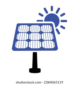 Solar Panel Icon, Vector Graphics