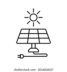 Solar panel icon. Vector illustration isolated color editable