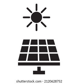 solar panel icon vector illustration sign