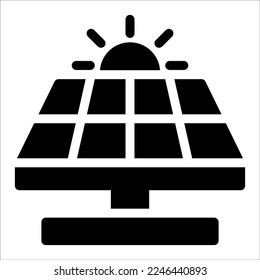 Solar Panel Icon, Vector Illustration
