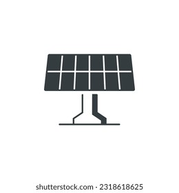 Icono de panel solar, ilustración vectorial